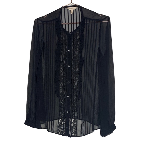 Rebecca Taylor Sheer Silk Top - Picture 2 of 5